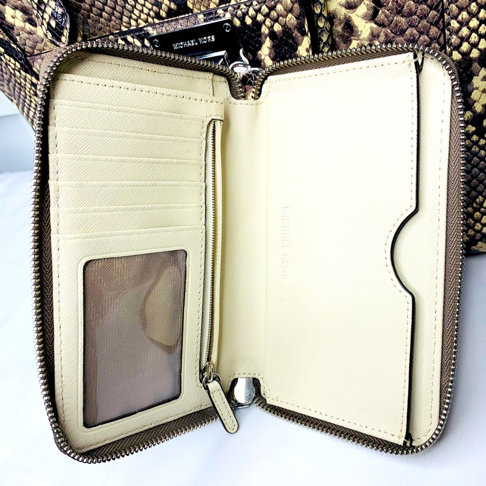 Michael Kors Python Satchel With Matching Wristlet - image 7